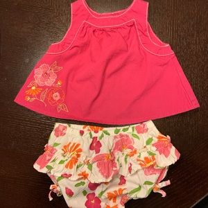Gymboree 0-3 Mo’s Tank Skirt w/ Floral Bloomers